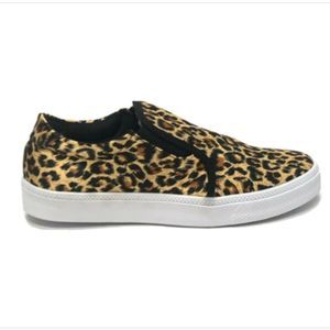 Makers Womens Girls Perla Slip On Sneakers Cheetah Low Top  Print Sz 10  New